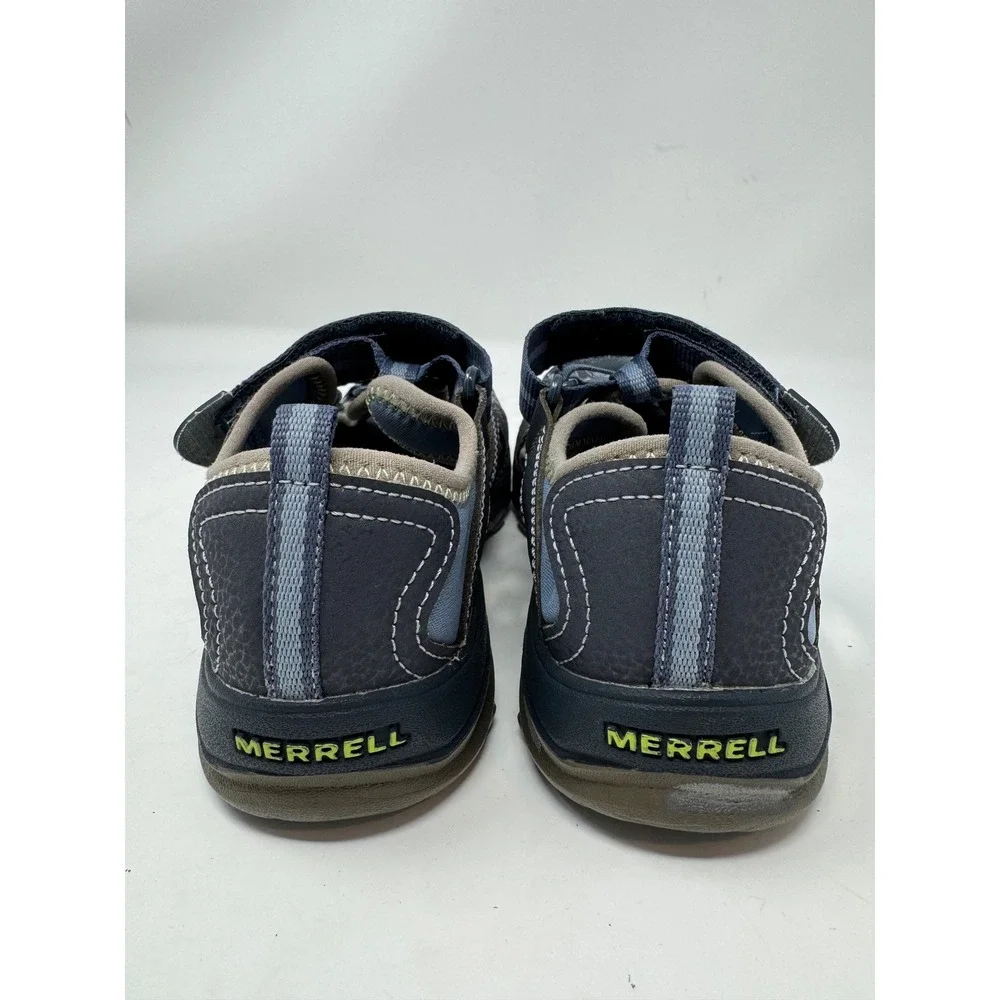 Merrell Hydro Hiker Kids Navy‎ Blue Grey Water Sandals Shoes Size 3W Big Kid